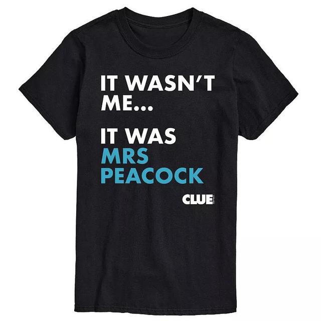 Mens Clue It Was Mrs. Peacock Graphic Tee Grey Product Image