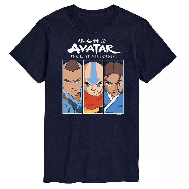 Big & Tall Avatar The Last Airbender Characters Graphic Tee, Mens Blue Product Image