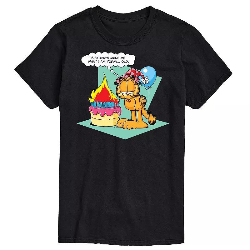 Mens Garfield Birthdays Make Me Old Graphic Tee White Product Image