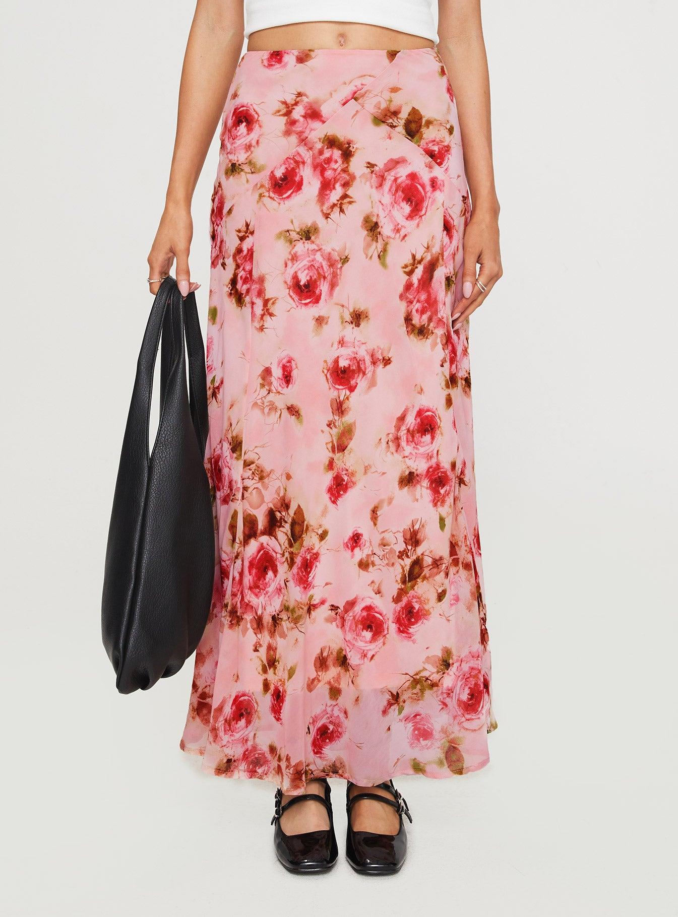 Vespera Maxi Skirt Pink Product Image