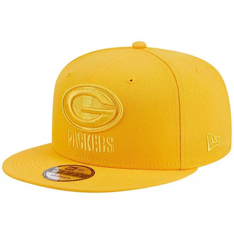 Mens New Era Gold Green Bay Packers Color Pack 9FIFTY Snapback Hat Product Image