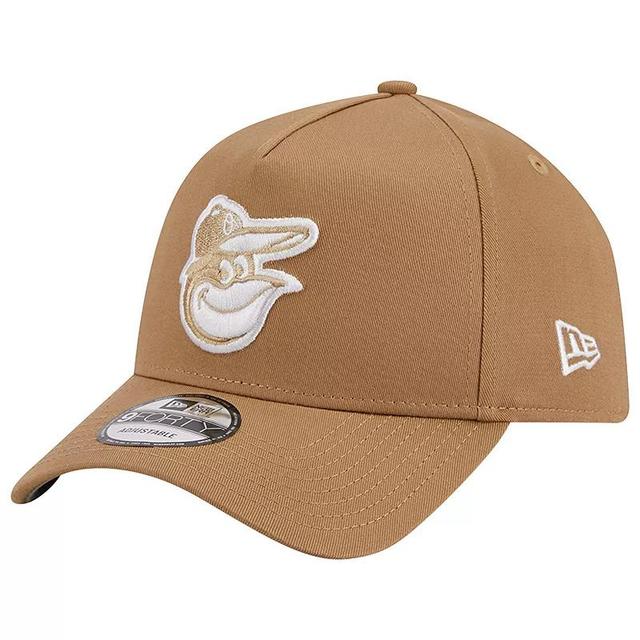 Mens New Era Khaki Baltimore Orioles A-Frame 9FORTY Adjustable Hat Product Image