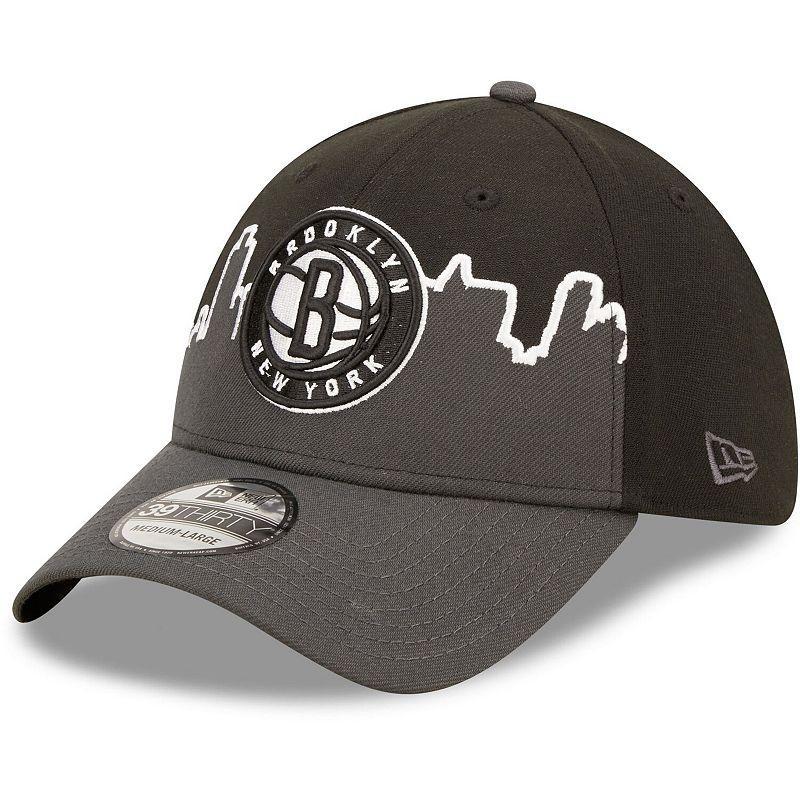 Mens New Era Charcoal/Black Brooklyn Nets 2022 Tip-Off 39THIRTY Flex Hat Product Image