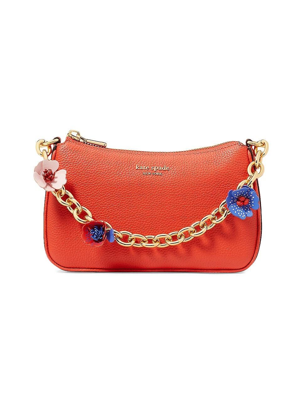 Kate Spade New York small jolie floral convertible leather crossbody bag Product Image