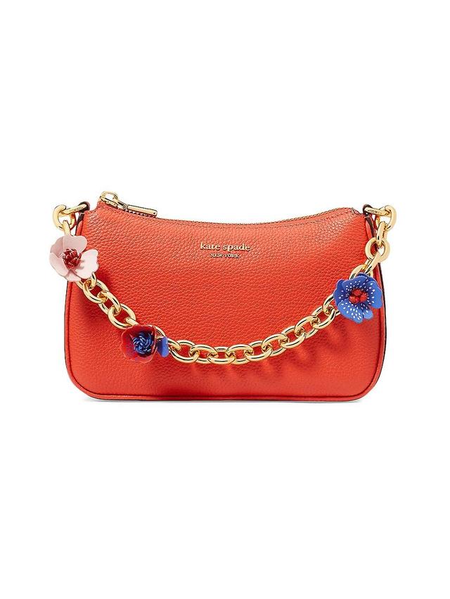 Kate Spade New York small jolie floral convertible leather crossbody bag Product Image