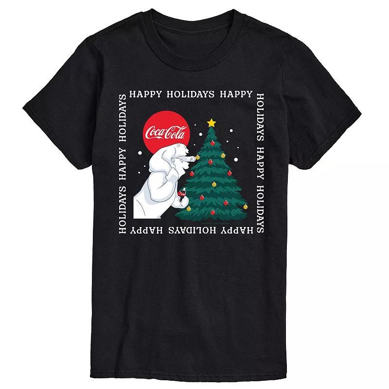 Mens CocaCola Happy Holidays Bears Tee Blue Product Image