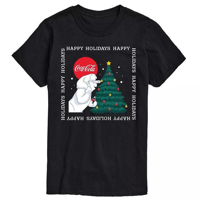 Mens CocaCola Happy Holidays Bears Tee Blue Product Image