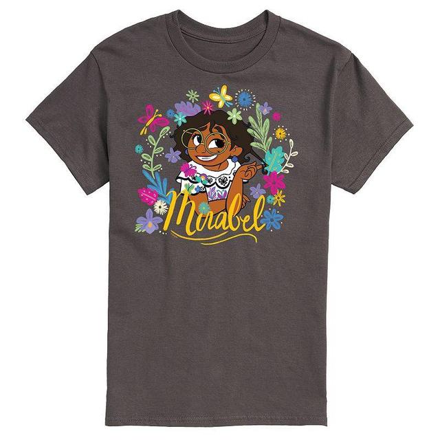 Disneys Encanto Mirabel Floral Mens Graphic Tee Grey Product Image