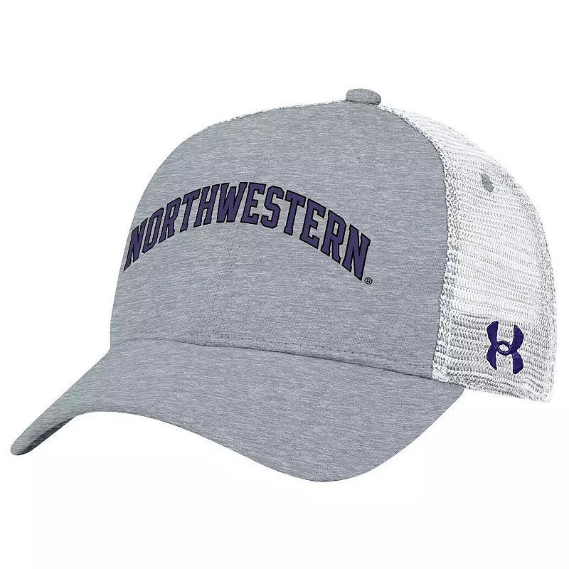 Mens Under Armour Gray Northwestern Wildcats 2023 Sideline Trucker Adjustable Hat Product Image