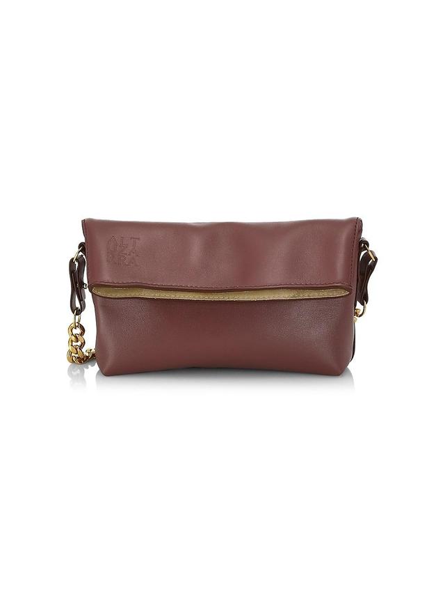 Womens Mini Leather Clutch-On-Chain Product Image