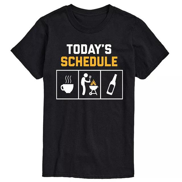 Big & Tall Todays Schedule Grilling Beer Tee, Mens Product Image