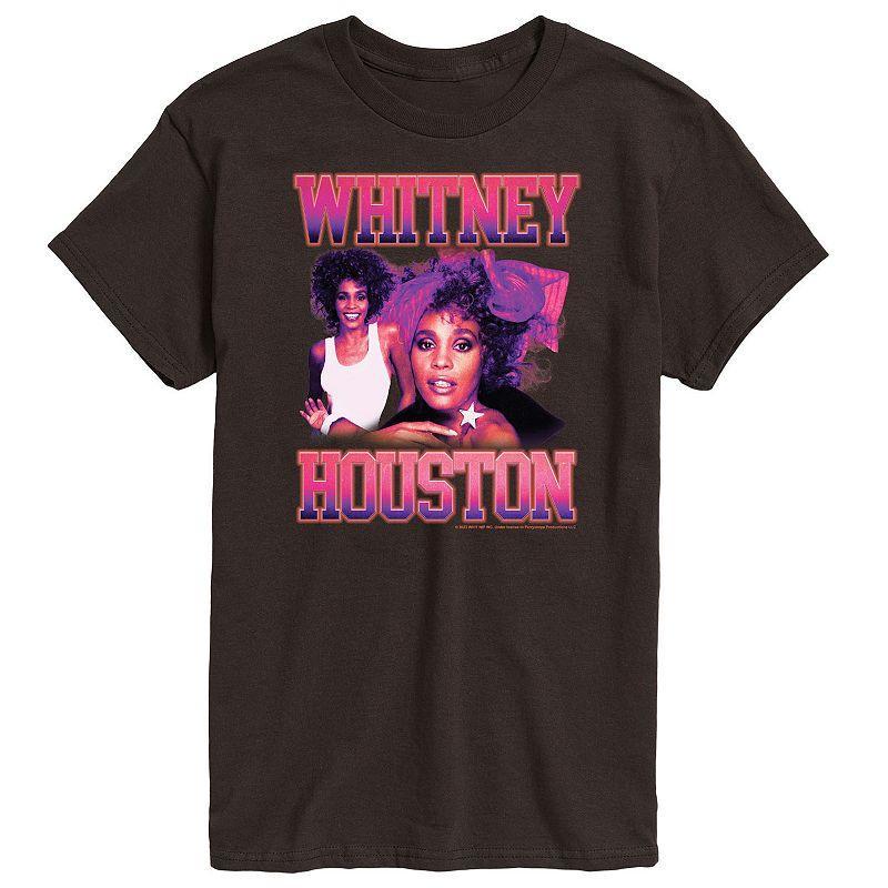 Mens Whitney Houston Vintage Tee Dark Grey Product Image