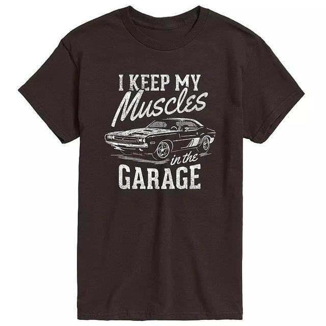 Mens I Keep My Muscles In My Garage Graphic Tee Product Image