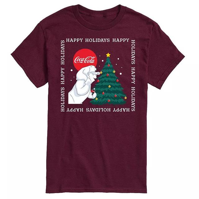 Mens CocaCola Happy Holidays Bears Tee Blue Product Image