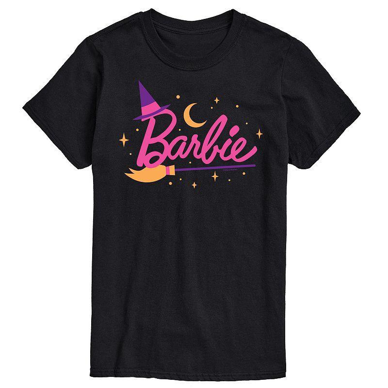 Big & Tall Barbie Witch Logo Graphic Tee, Mens White Product Image