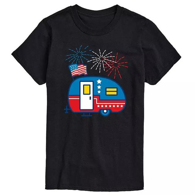 Mens Patriotic Themed Camper Graphic Tee Product Image