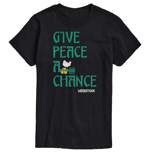 Big & Tall Give Peace A Chance Woodstock Graphic Tee, Mens Product Image