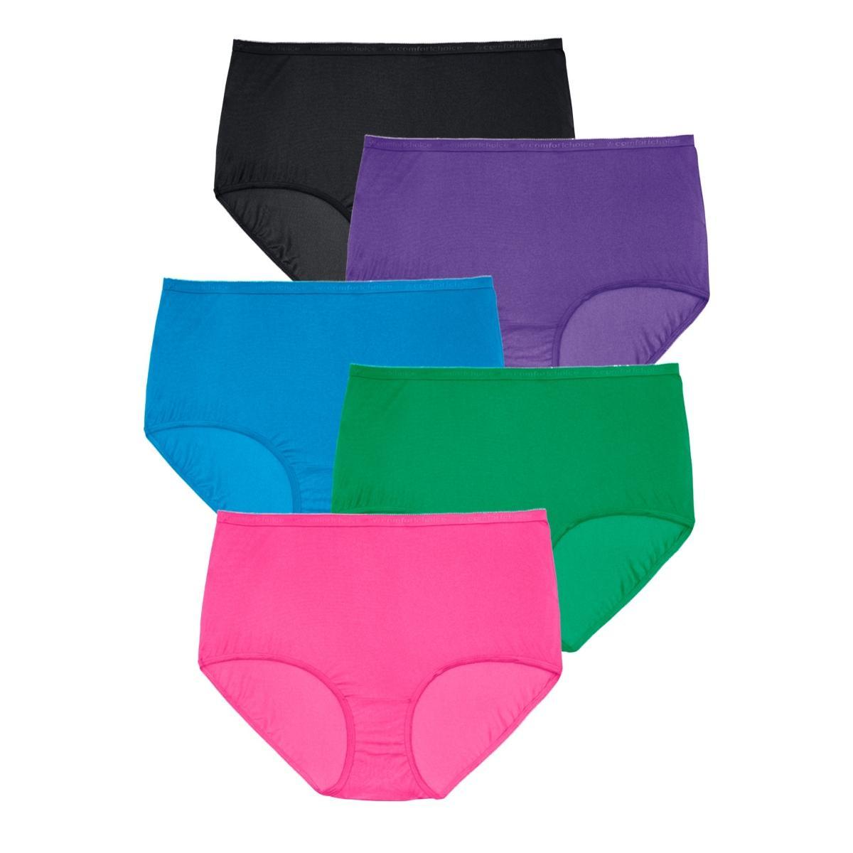 Comfort Choice Womens Cotton Brief 5-Pack Product Image