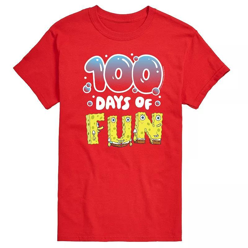 Mens SpongeBob SquarePants 100 Days Of Fun Graphic Tee Product Image