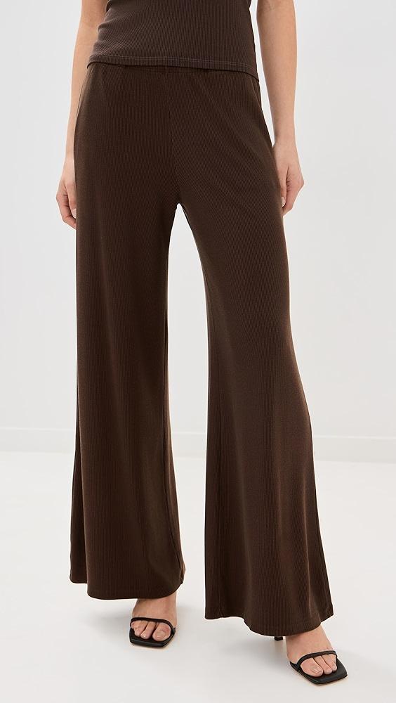 SPRWMN Rib Wide Leg Pants | Shopbop Product Image