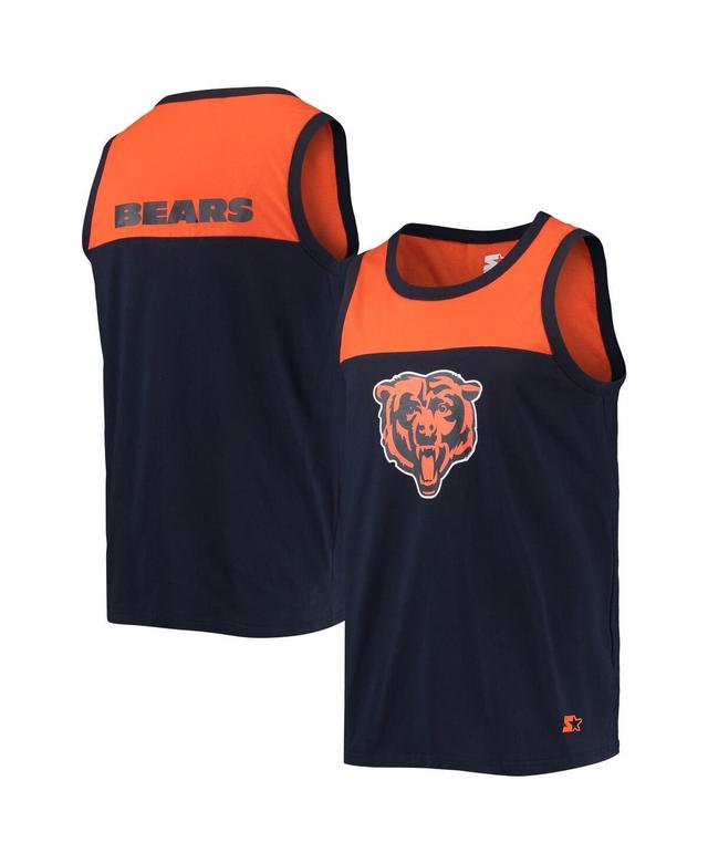 Mens Starter Navy Chicago Bears Team Touchdown Fashion Tank Top - Navy Product Image