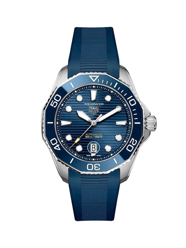 Mens Aquaracer 300 Professional Blue Rubber-Strap Watch Product Image