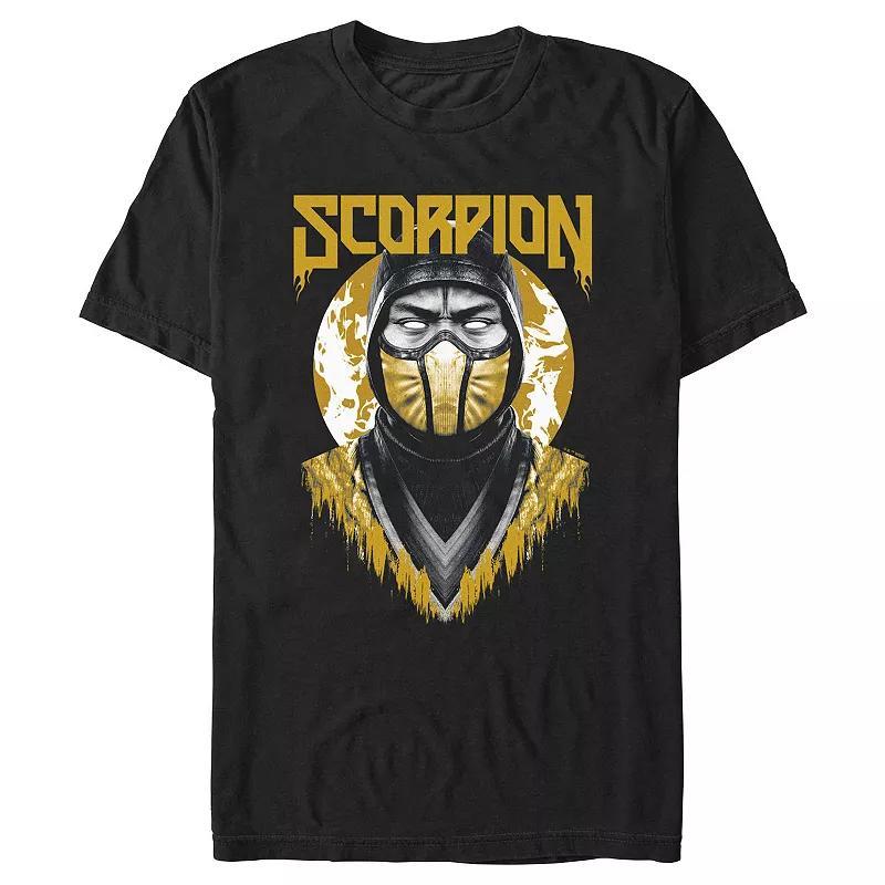 Mens Mortal Kombat Scorpion Bust Graphic Tee Product Image