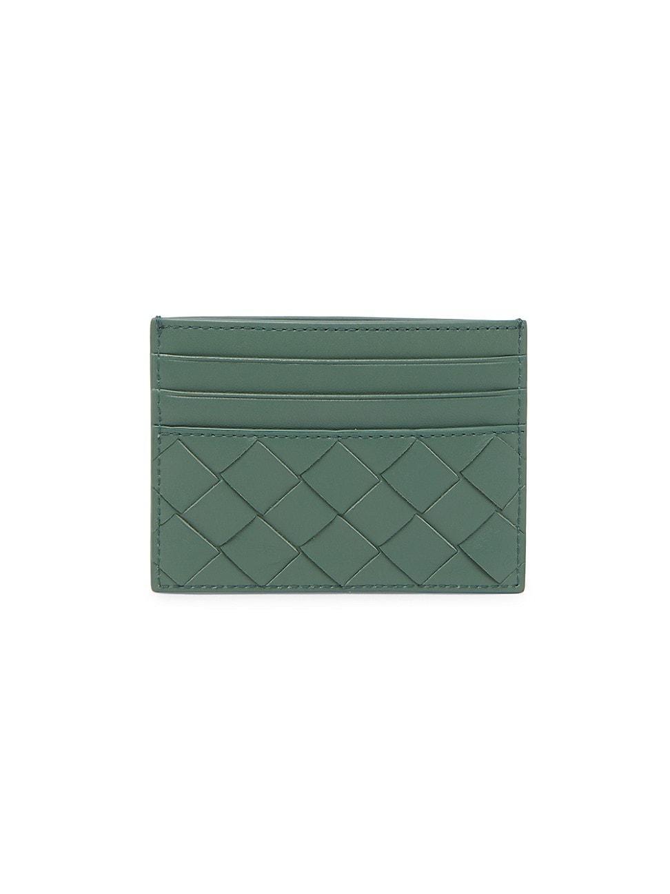 Womens Intrecciato Leather Cardholder Product Image