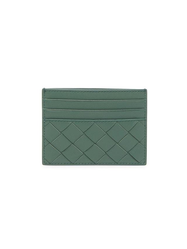 Womens Intrecciato Leather Cardholder Product Image