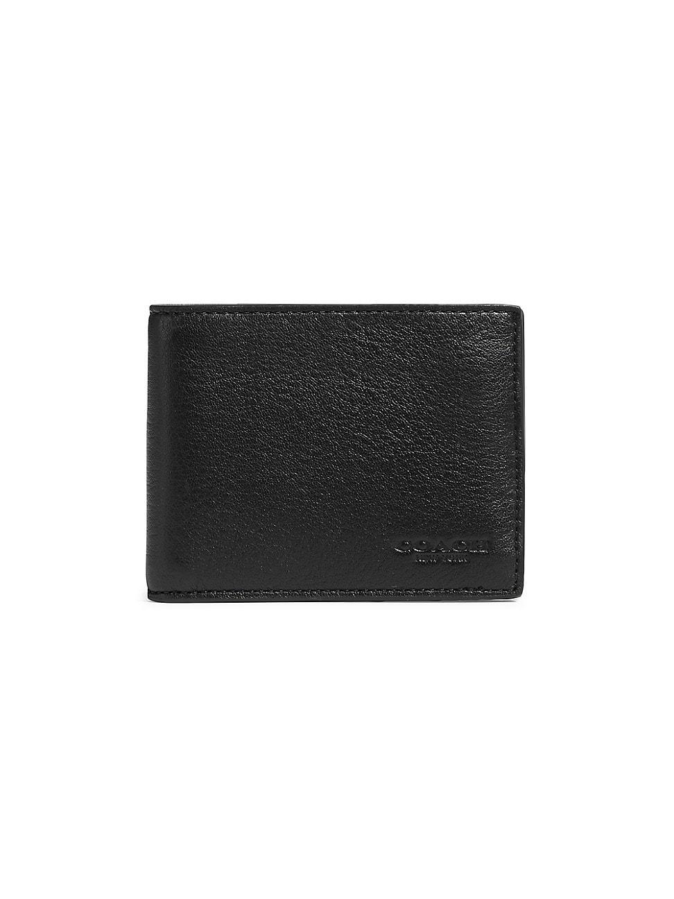 Mens Slim Sport Calf Leather Billfold Wallet Product Image