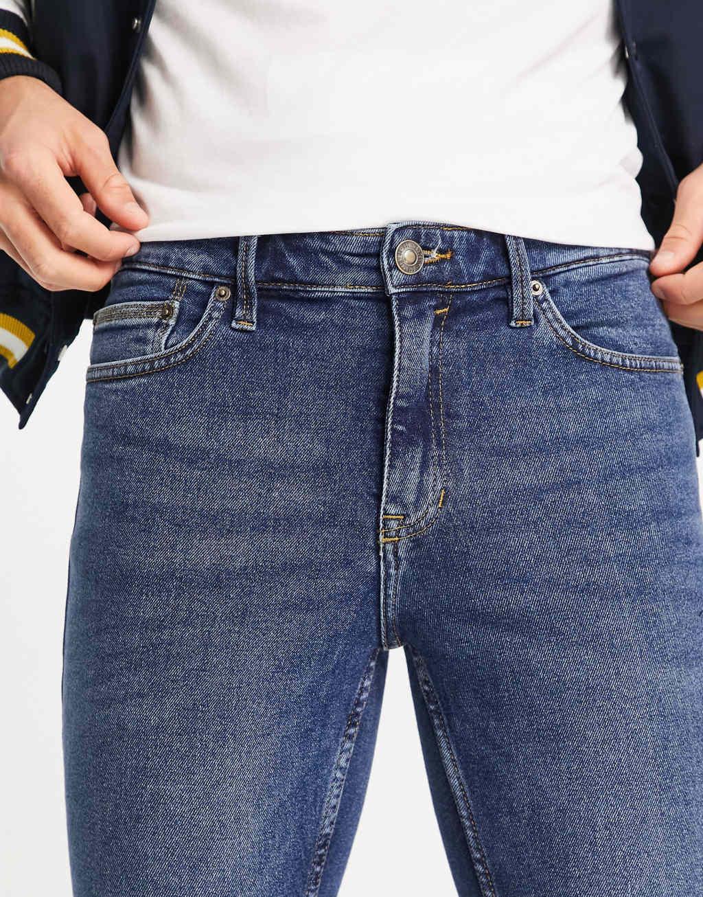 New Look Skinny Jeans in Midwash Blue Product Image