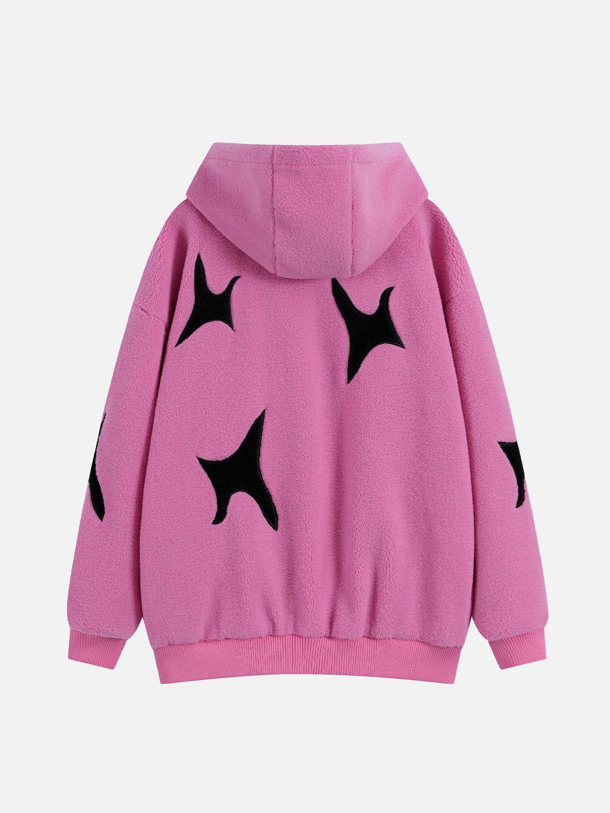 Aelfric Eden Embroidery Polar Fleece Zip Up Hoodie Product Image