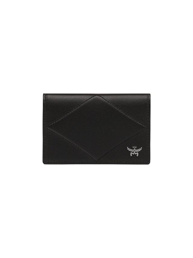 Mens Diamond Leather Card Holder Product Image