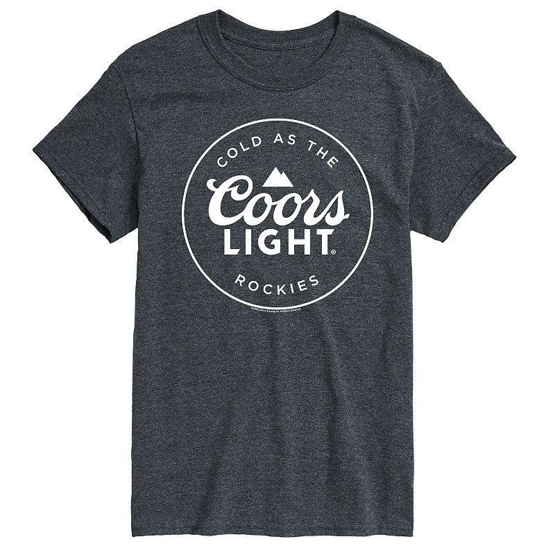 Mens Coors Light Logo Badge Graphic Tee Dark Grey Product Image