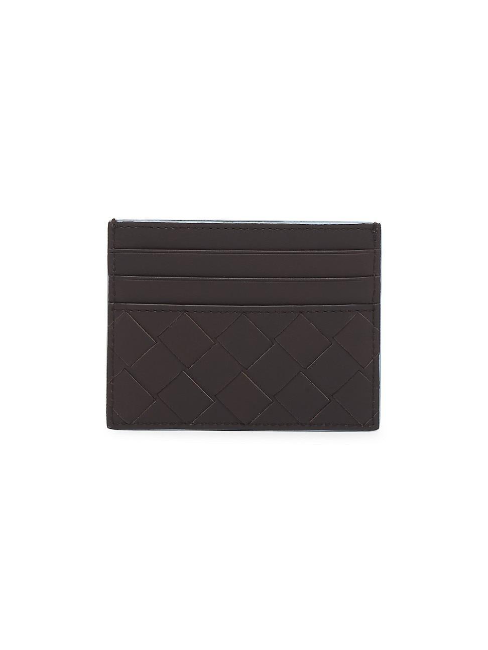 Mens Intrecciato Leather Cardholder Product Image