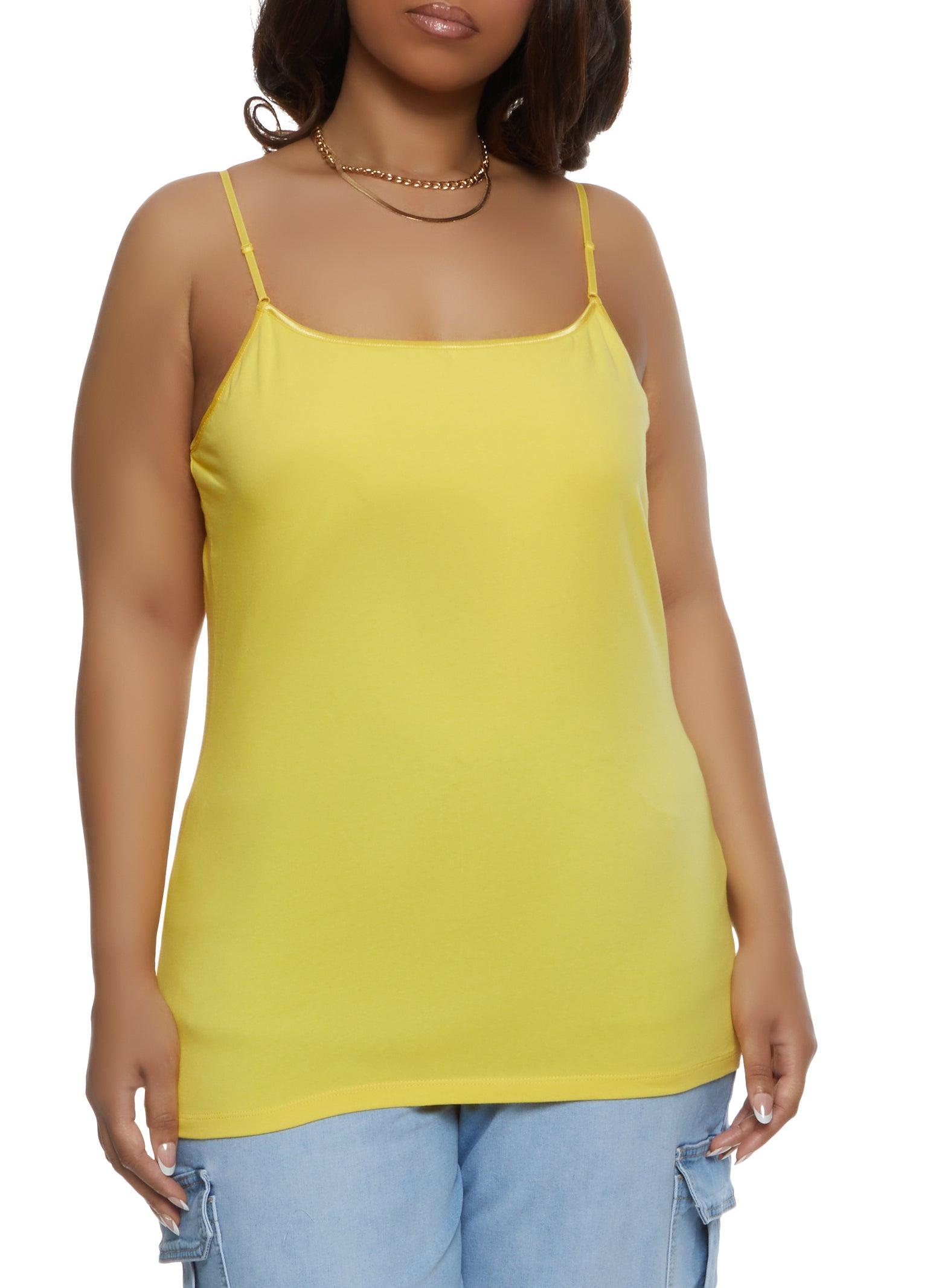 Womens Plus Size Basic Cotton Scoop Neck Cami Product Image