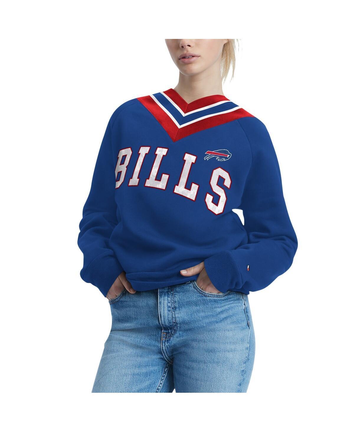 Womens Tommy Hilfiger Royal Buffalo Bills Heidi Raglan V-Neck Sweater Product Image