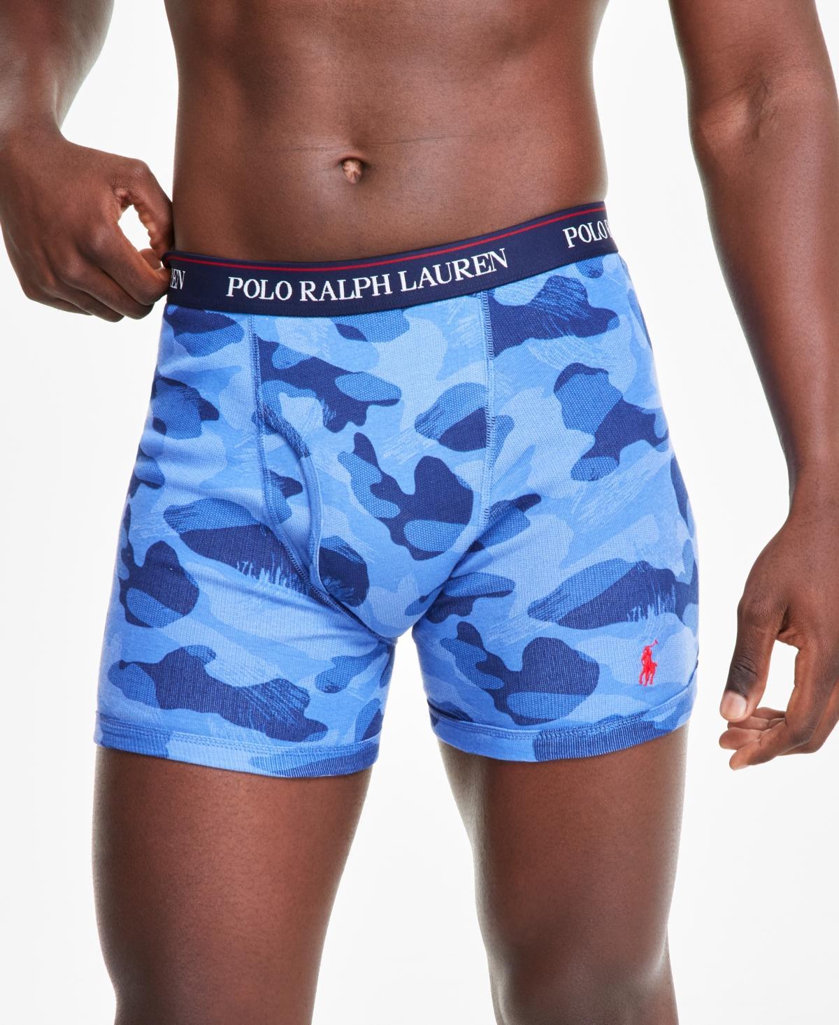 POLO RALPH LAUREN Men's 5-pk. Camo Cotton Boxer Briefs In Blue Camo Product Image