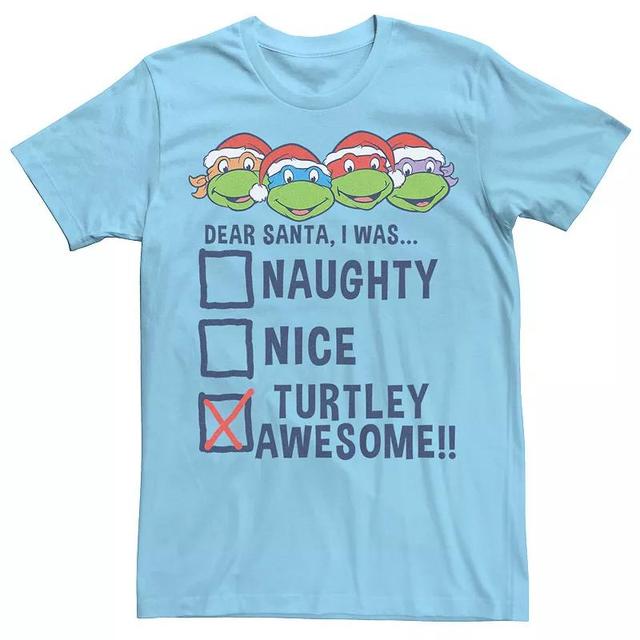 Mens Teenage Mutant Ninja Turtles Dear Santa Turtley Awesome Graphic Tee Product Image