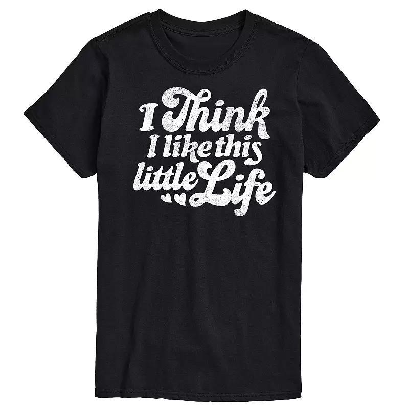 Mens I Think I Like This Little Life Graphic Tee Blue Product Image