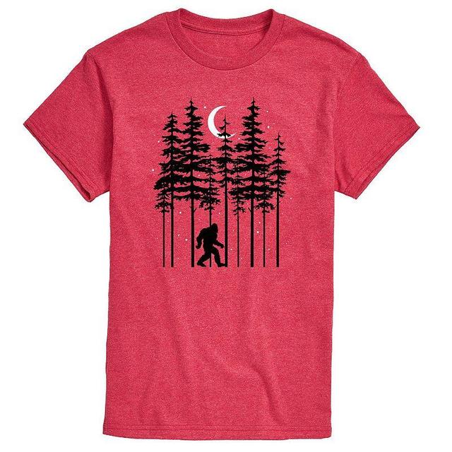 Mens Sasquatch Night Woods Tee Red Product Image