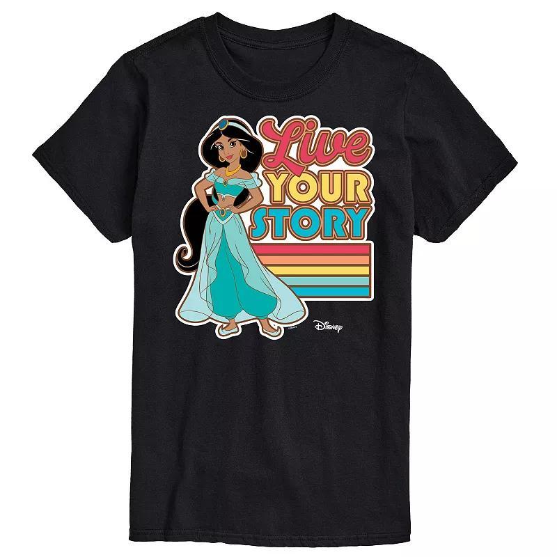 Disney Princess Big & Tall Live Your Story Graphic Tee, Mens Blue Product Image