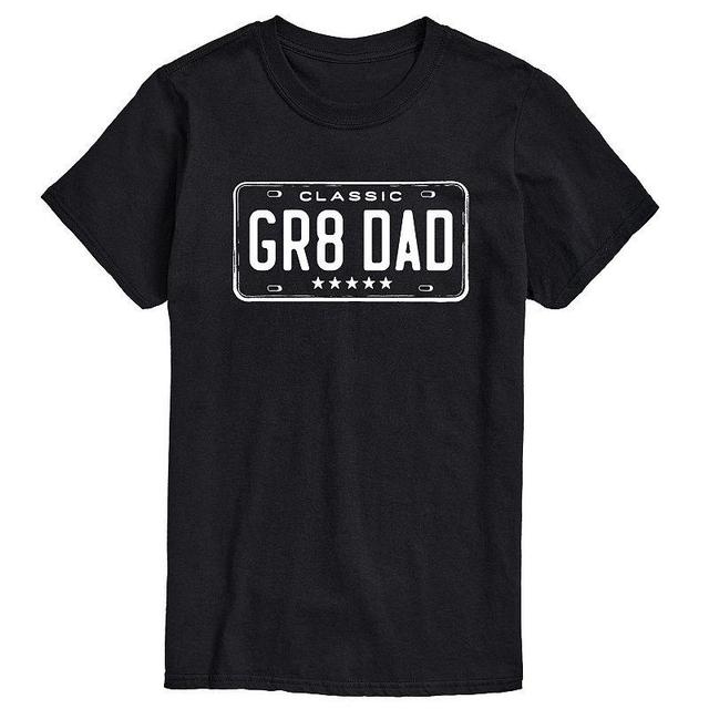 Mens GR8 DAD License Plate Graphic Tee Product Image