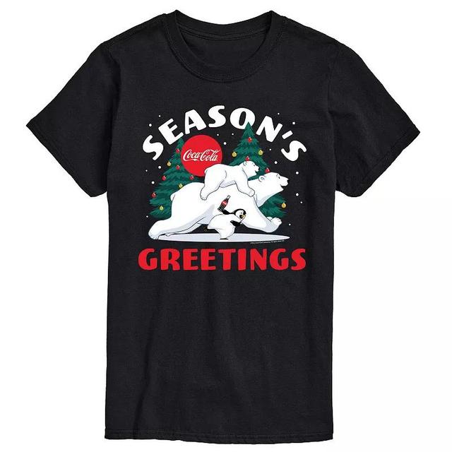 Big & Tall Coca-Cola Seasons Greetings Graphic Tee, Mens Product Image