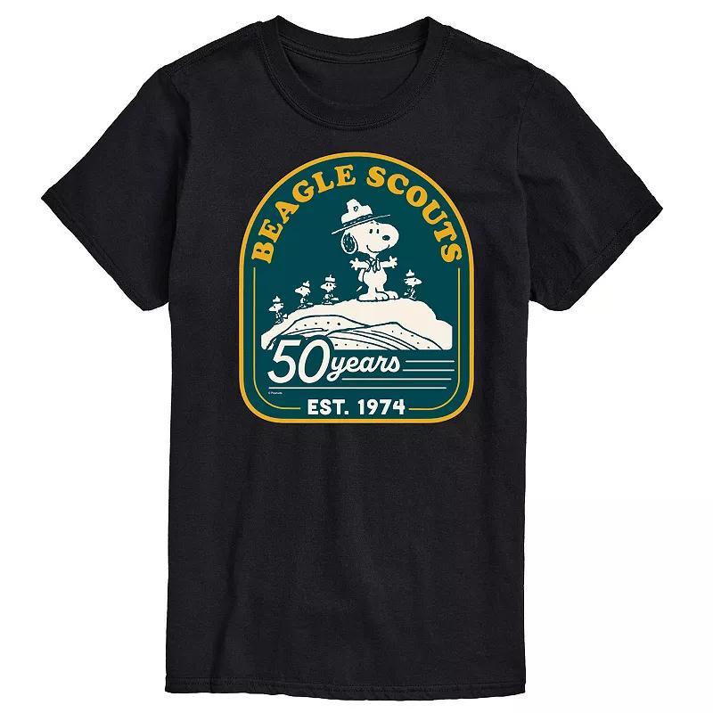 Big & Tall Peanuts Beagle Scouts 50 Years Mountain Graphic Tee, Mens Product Image