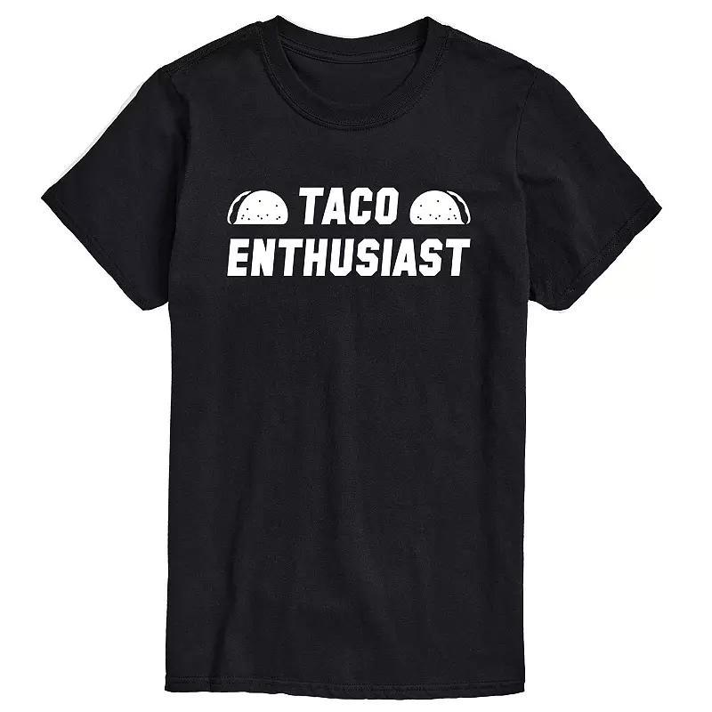 Big & Tall Taco Enthusiast Graphic Tee, Mens Black Product Image