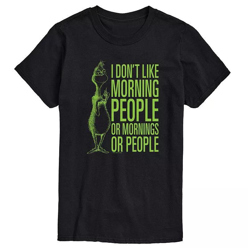 Mens Dr. Seuss Grinch Morning People Graphic Tee Product Image