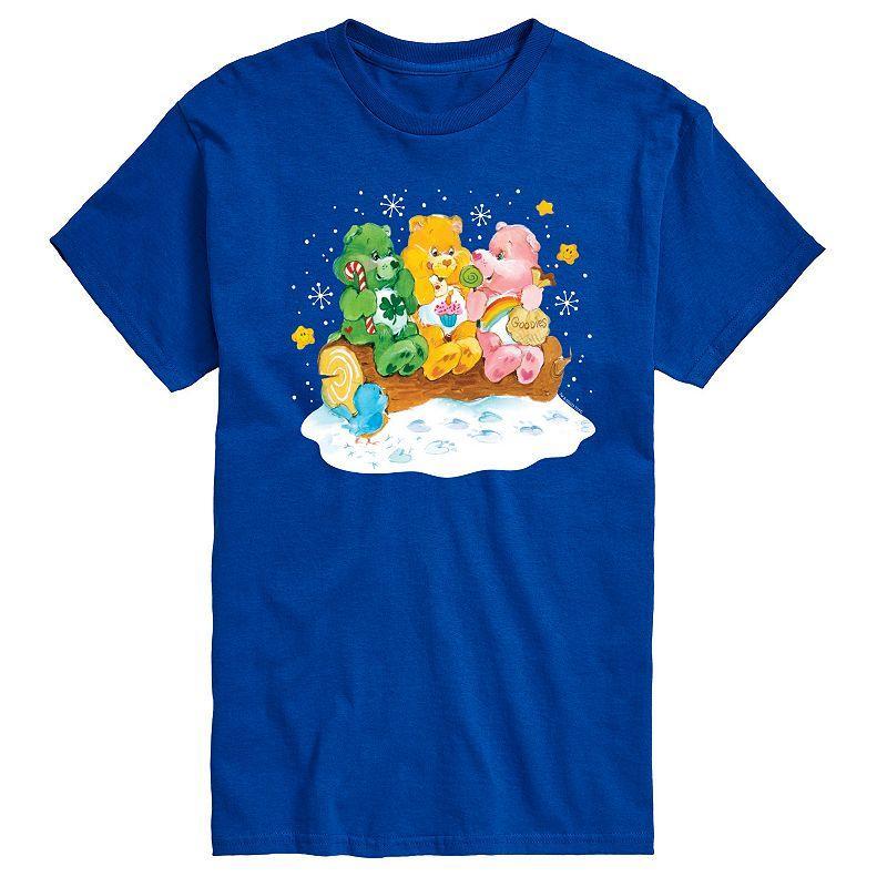 Big & Tall Care Bears Retro Winter Care Bears Graphic Tee, Mens Med Blue Product Image