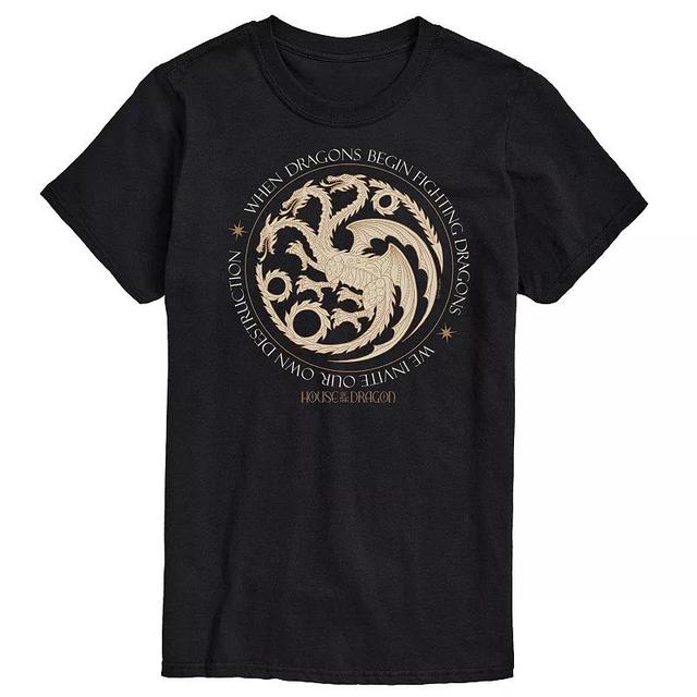 Mens House Of Dragon Dragons Begin Fighting Graphic Tee Product Image