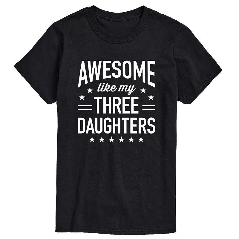 Mens Awesome Like My Three Daughters Graphic Tee Product Image